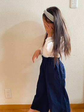 「アイテム（チノパンツ）」を使った、さっちさん（キッズ・120cm）の春コーディネート