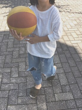 ・×・4姉妹さん（キッズ・120cm）の秋コーディネート