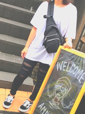 「MISBHV（ミスビヘイブ）のアイテム」を使った、minさん（レディース・151cm）の夏コーディネート