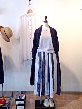 「YARRA（ヤラ）のアイテム（その他アウター）」を使った、Le     soleilさん（レディース・160cm）の春コーディネート