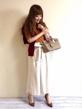 「WILLSELECTION（ウィルセレクション）のアイテム（パンツ）」を使った、牡丹ぼたんさん（レディース・151cm）の秋コーディネート