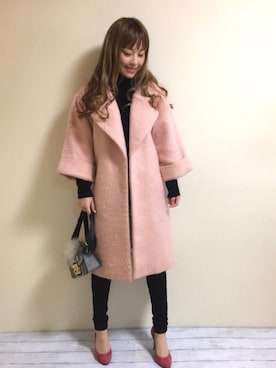 「eimy istoire」｜「アイテム（ダウンジャケット/コート）」を使った、牡丹ぼたんさん（レディース・151cm）の冬コーディネート