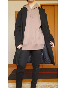 「アイテム（チェスターコート）」を使った、ももたろうさん（レディース・158cm・10代）の冬コーディネート