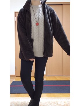 「TIMELY WARNING（タイムリーワーニング）のアイテム」を使った、ももたろうさん（レディース・158cm）の冬コーディネート