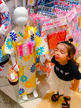 「アイテム（スカート）」を使った、あーたん♡さん（キッズ・90cm）の夏コーディネート