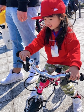 「Rodeo Crowns KIDS（ロデオクラウンズ　キッズ）のアイテム」を使った、あーたん♡さん（キッズ・90cm）の春コーディネート