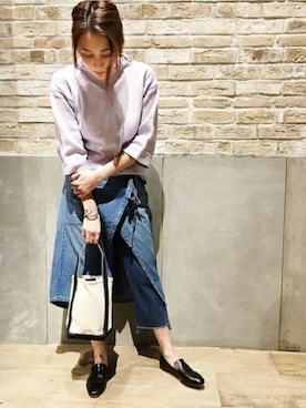 「LUC DNM （ラックデニム）のアイテム」を使った、msさん（レディース・164cm）の冬コーディネート
