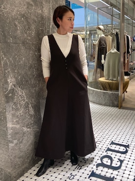 「NANO universe（ナノユニバース）のアイテム（ジャンパースカート）」を使った、nano・universe ラゾーナ川崎プラザ Womensさん（レディース・154cm）の秋コーディネート