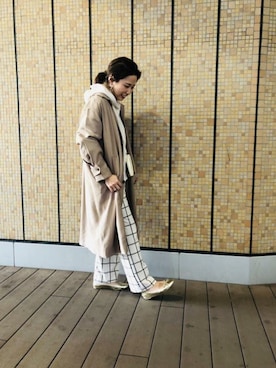 「ROPE' PICNIC（ロペピクニック）のアイテム（ステンカラーコート）」を使った、ROPE' PICNIC onlineさん（レディース・158cm）の春コーディネート