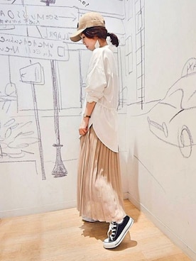 「ノースフェイス」｜「アイテム（キャップ）」を使った、ROPE' PICNIC onlineさん（レディース・158cm）の春コーディネート