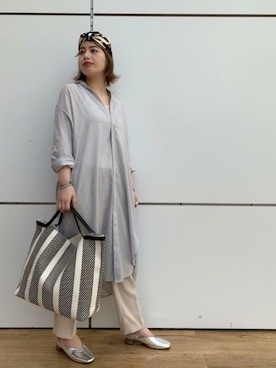 「アイテム（その他シューズ、シルバー系）」を使った、ROPE' PICNIC onlineさん（レディース・158cm）の春コーディネート