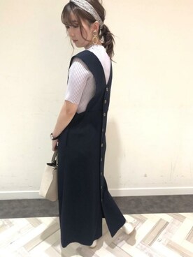 「HARUTA」｜「アイテム（ジャンパースカート）」を使った、ROPE' PICNIC onlineさん（レディース・158cm）の春コーディネート