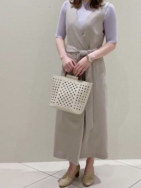 「HARUTA」｜「アイテム（ジャンパースカート）」を使った、ROPE' PICNIC onlineさん（レディース・158cm）の春コーディネート
