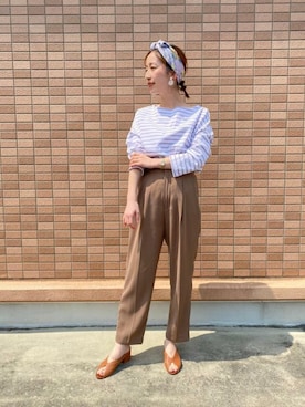 「サテンパンツ」｜「アイテム（財布/小物）」を使った、ROPE' PICNIC onlineさん（レディース・158cm）の春コーディネート