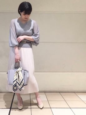 「アイテム（財布/小物、ホワイト系）」を使った、ROPE' PICNIC onlineさん（レディース・158cm）の春コーディネート