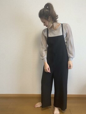 「ROPE' PICNIC（ロペピクニック）のアイテム（サロペット/オーバーオール）」を使った、ROPE' PICNIC onlineさん（レディース・158cm）の夏コーディネート