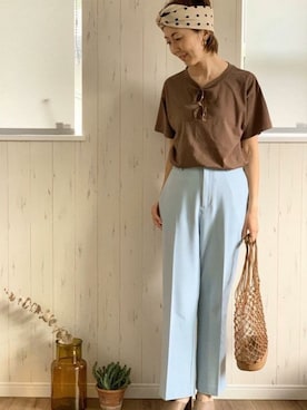 「アイテム（財布/小物、ホワイト系）」を使った、ROPE' PICNIC onlineさん（レディース・158cm）の夏コーディネート