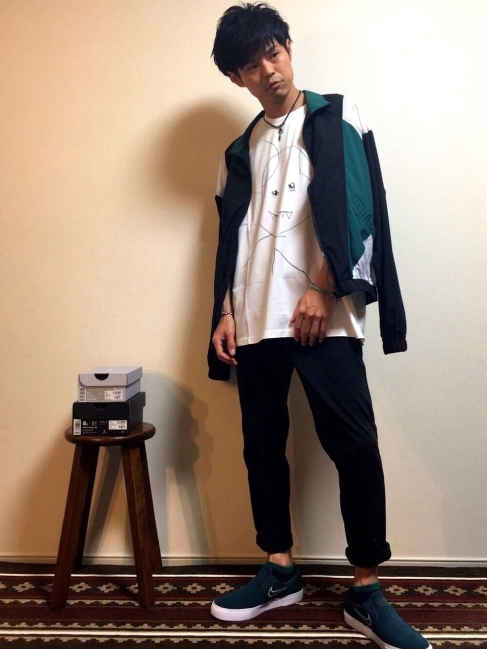 「グリーンフェス2018、グリーンフェス2018告知、NIKE、LAD MUSICIAN、MinoriTY、nike sb 」｜「♯グリーンフェス2018🍀の勝手ながら参加させて頂きます🎵（その他、グリーン系）」を使った、帰ってきたSHIGE_KICKS👟さん（メンズ・168cm）の夏コーディネートの1枚目の写真