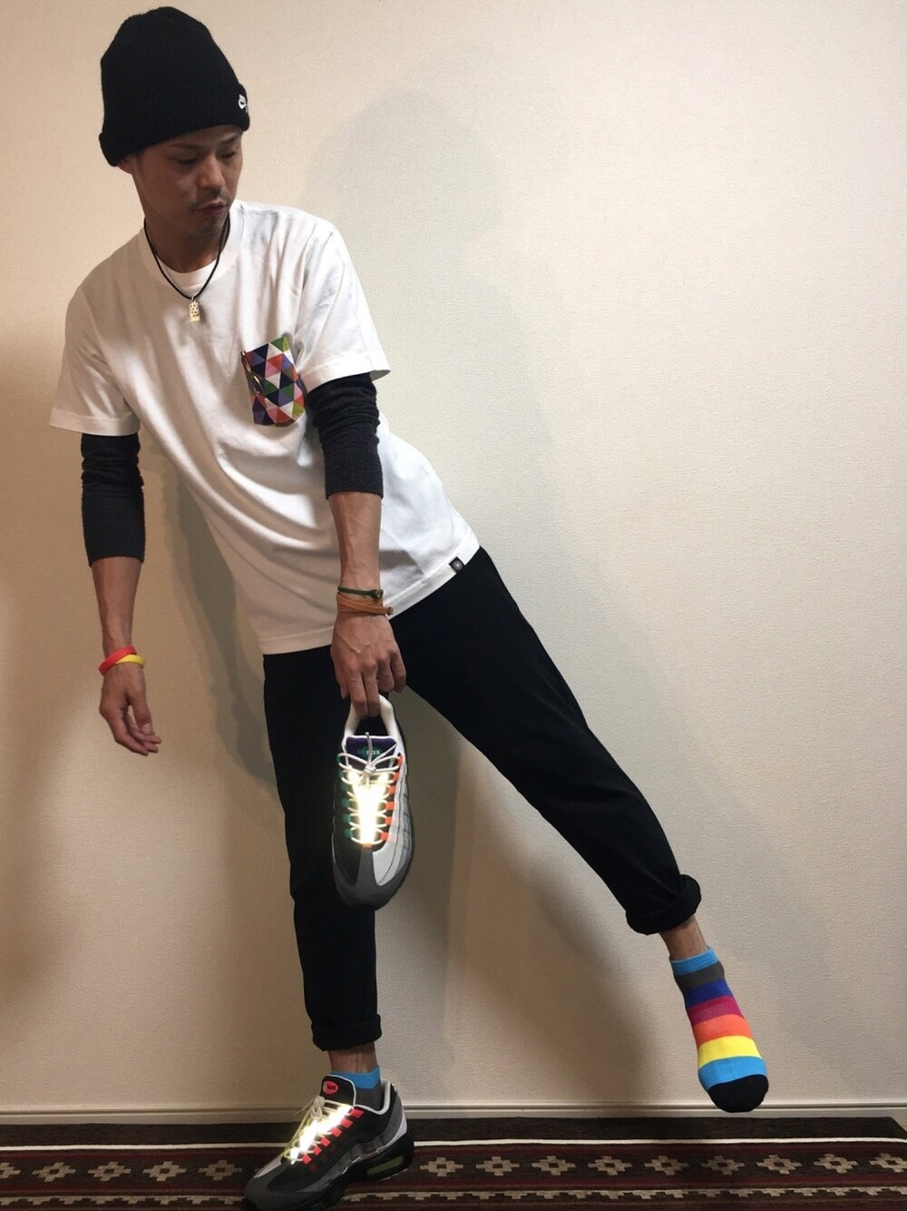 「NIKE、UNIQLO、レインボー、gReedy、送迎会 at 🏣」｜「棒立ちver.のこうして見ると普通のシンプルコーデ（その他、その他）」を使った、帰ってきたSHIGE_KICKS👟さん（メンズ・168cm）の夏コーディネートの1枚目の写真