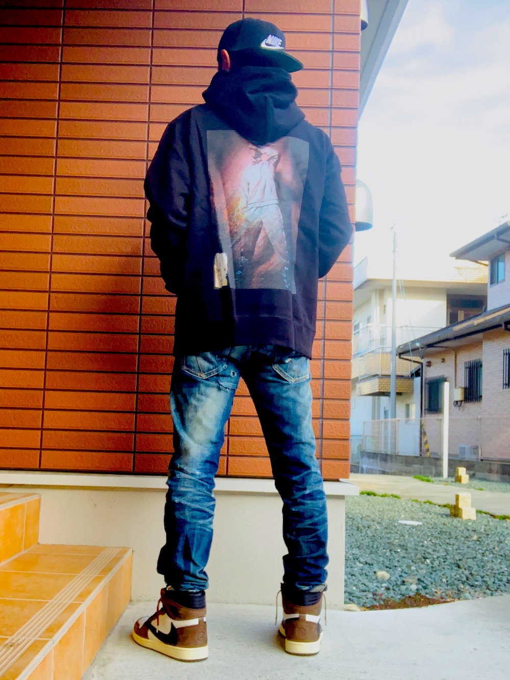 「NIKE、travisscott、cactusjack、ストリート」｜「Original.のアイテム（パーカー、ブラック系）」を使った、帰ってきたSHIGE_KICKS👟さん（メンズ・168cm）の秋コーディネートの1枚目の写真