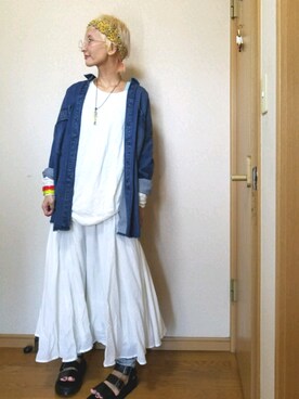 「une nana cool（ウンナナクール）のアイテム」を使った、love blue さん（レディース・158cm）の春コーディネート