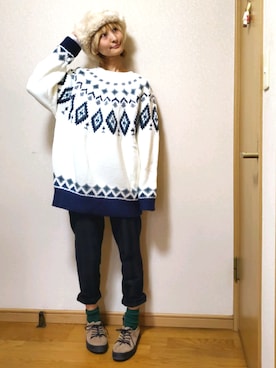 「ノルディック」｜love blue さん（レディース・158cm）の冬コーディネート