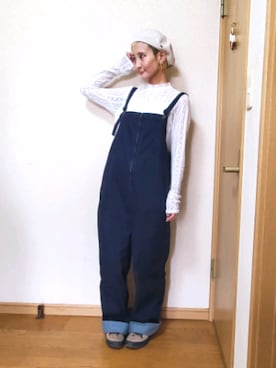 「カオリノモリ」｜「アイテム（サロペット/オーバーオール）」を使った、love blue さん（レディース・158cm）の春コーディネート