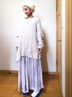 「n'OrLABEL（ノアールレーベル）のアイテム」を使った、love blue さん（レディース・158cm）の冬コーディネート