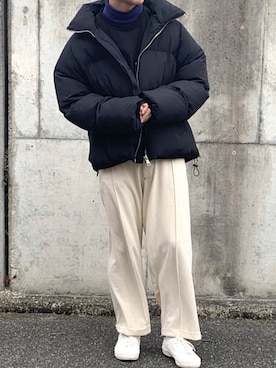 「G.O.C（ジーオーシー）のアイテム（ダウンジャケット/コート）」を使った、ぴぴさん（メンズ・165cm）の冬コーディネート