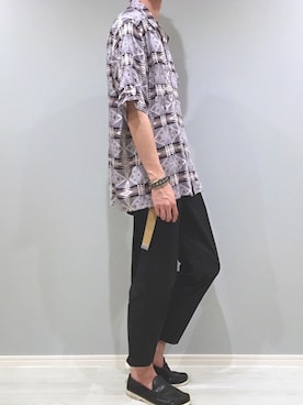 「STOKTON（ストックトン）のアイテム」を使った、がーしーさん（メンズ・176cm）の春コーディネート