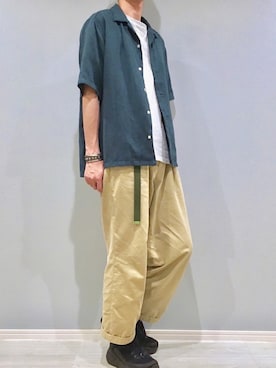 「CalCru（カルクルー）のアイテム」を使った、がーしーさん（メンズ・176cm）の夏コーディネート