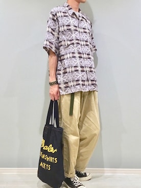 「CalCru（カルクルー）のアイテム」を使った、がーしーさん（メンズ・175cm）の夏コーディネート