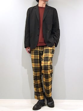 「NANO universe（ナノユニバース）のアイテム（スウェット）」を使った、がーしーさん（メンズ・176cm）の冬コーディネート