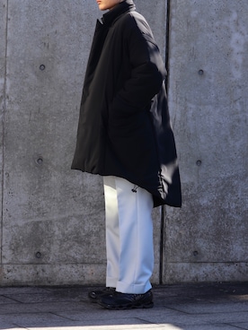 「BASISBROEK（バシスブルック）のアイテム（ダウンジャケット/コート）」を使った、shin.さん（メンズ・167cm）の冬コーディネート