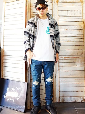 「Burnout」｜MOREGAUCHE2KAZUYAさん（メンズ・169cm）の冬コーディネート