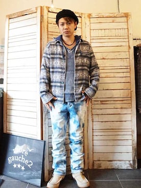 「Burnout」｜MOREGAUCHE2KAZUYAさん（メンズ・169cm）の冬コーディネート