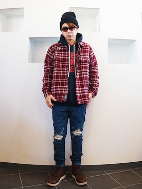 「30歳」｜MOREGAUCHE2KAZUYAさん（メンズ・169cm）の冬コーディネート