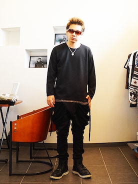 「アイテム（カーゴパンツ）」を使った、MOREGAUCHE2KAZUYAさん（メンズ・169cm・30代）の春コーディネート