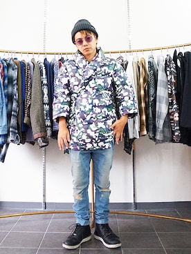 「Burnout」｜MOREGAUCHE2KAZUYAさん（メンズ・169cm）の秋コーディネート