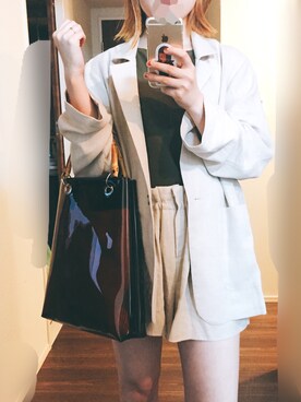 「ISOOK（アイスー）のアイテム（ジャケット/アウター）」を使った、mybさん（レディース・158cm）の夏コーディネート