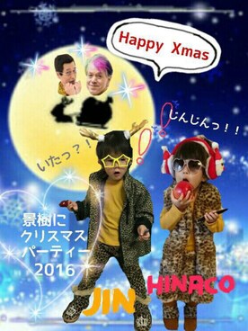 「アイテム（ラッピングキット、レッド系）」を使った、JINさん（キッズ・80cm）の冬コーディネート