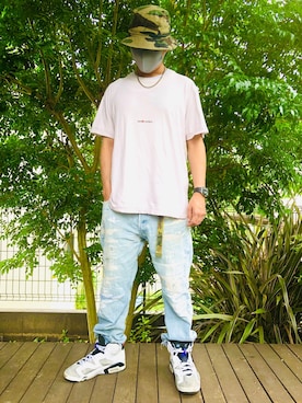 「Saint Laurent（サンローラン）のアイテム（トップス）」を使った、ianruzakさん（メンズ・170cm）の夏コーディネート