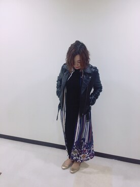 「Ungrid（アングリッド）のアイテム（その他トップス）」を使った、rikako　matsubaraさん（レディース・162cm）の冬コーディネート