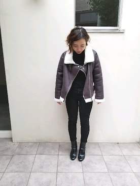 「Ungrid（アングリッド）のアイテム（シューズ）」を使った、rikako　matsubaraさん（レディース・162cm）の秋コーディネート