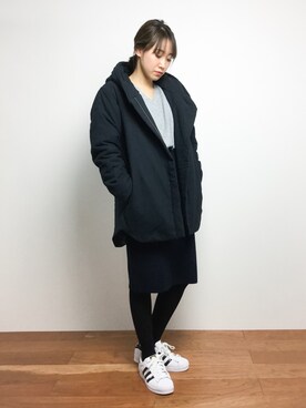 「Samansa Mos2（サマンサ モスモス）のアイテム（モッズコート）」を使った、chiharuさん（レディース・160cm）の冬コーディネート
