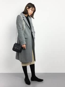 「Paradise Picnic（パラダイスピクニック）のアイテム（ジャケット/アウター）」を使った、chiharuさん（レディース・160cm）の冬コーディネート