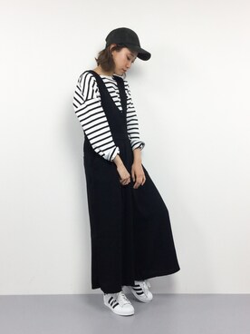 「Factor=（ファクターイコール）のアイテム（オールインワン・サロペット）」を使った、chiharuさん（レディース・160cm）の冬コーディネート