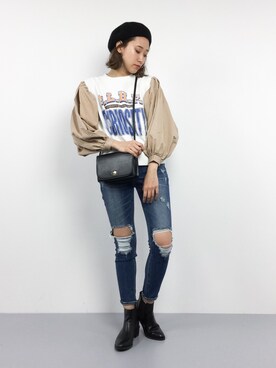 「CLEARIMPRESSION （クリアインプレッション）のアイテム」を使った、chiharuさん（レディース・160cm）の冬コーディネート