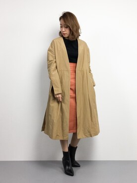 「STRAWBERRY-FIELDS（ストロベリーフィールズ）のアイテム（その他アウター）」を使った、chiharuさん（レディース・160cm）の春コーディネート