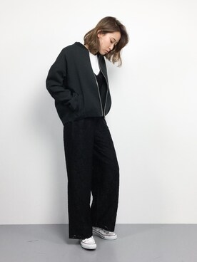 「STUDIOUS（ステュディオス）のアイテム（ブルゾン）」を使った、chiharuさん（レディース・160cm）の春コーディネート